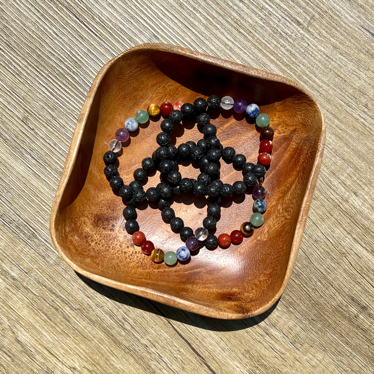 Chakra Lava Stone Bracelet