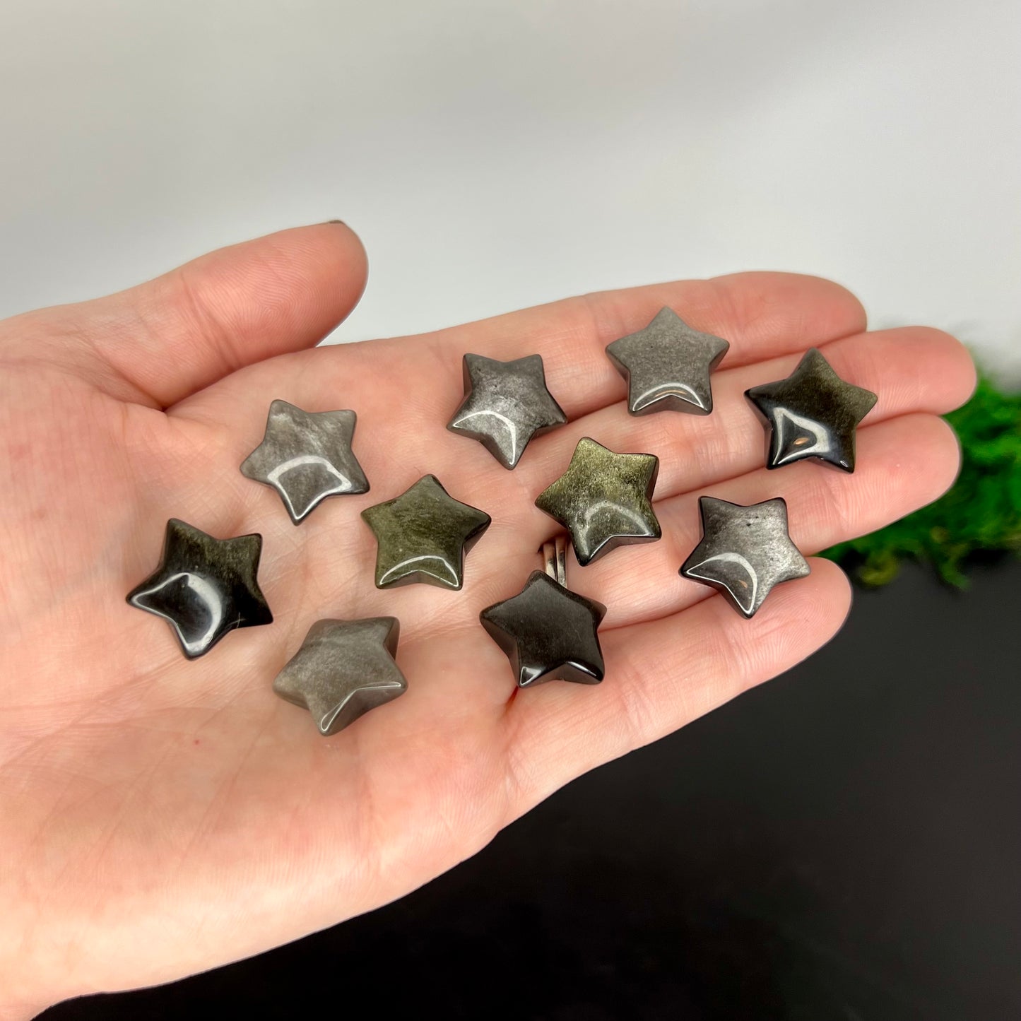 Mini Sheen Obsidian Stars