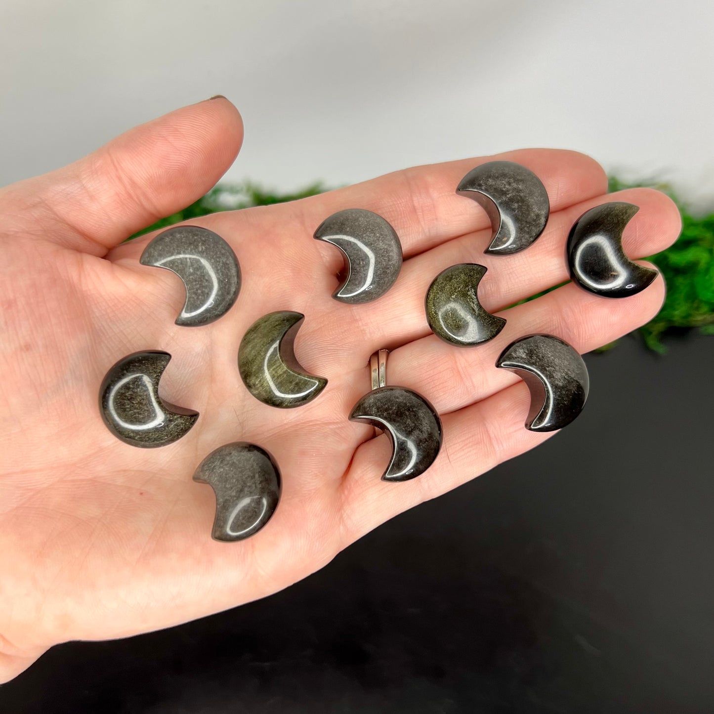 Mini Sheen Obsidian Moons